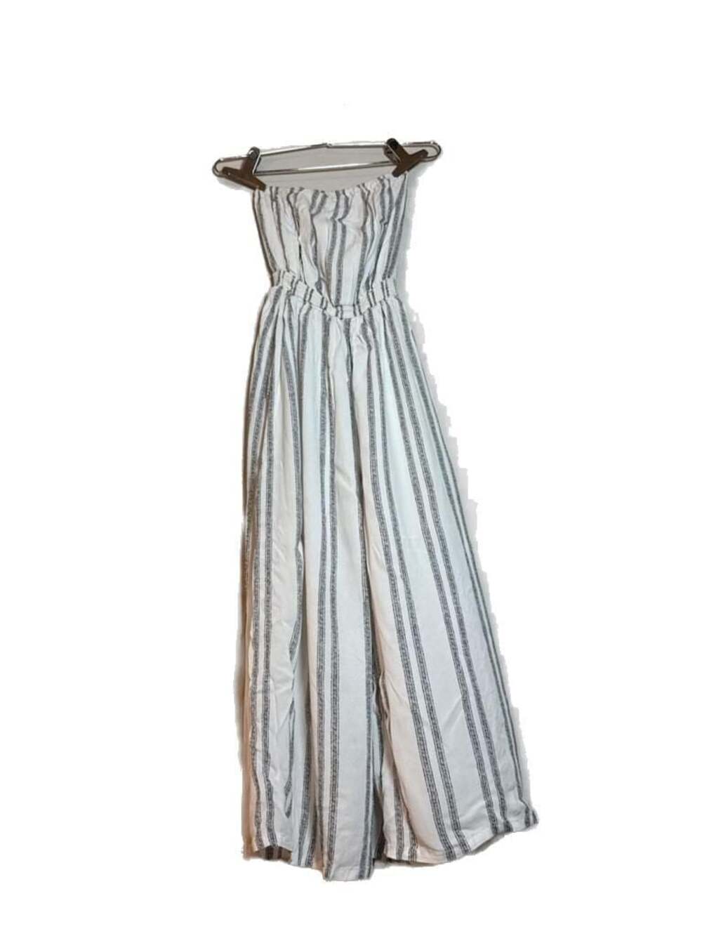 XS Silence + Noise Urban Outfitters Strapless Smocked Culotte Jumpsuit